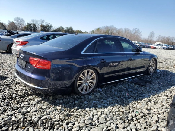 2013 Audi A8 3.0L with VIN WAURGAFD0DN003358, listed as a Copart auction lot 46038825 with 114,973 mi miles and Clean title. Bid and sale history available at DreamBid. Image 3.