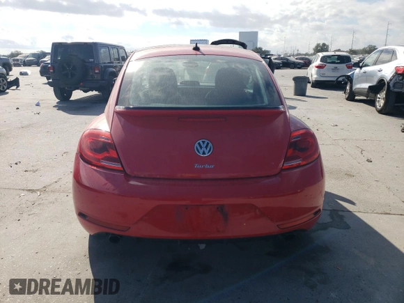 2014 Volkswagen Beetle Turbo R-Line with VIN 3VWVT7AT0EM656599, listed as a Copart auction lot 86358334 with 66,050 mi miles and Salvage Title. Bid and sale history available at DreamBid. Image 6.