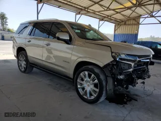 2021 Chevrolet Tahoe High Country with VIN 1GNSCTKL5MR108017, listed as a Copart auction lot 69020024 with 69,797 mi miles and Salvage Title. Bid and sale history available at carsss.com. Image 4.