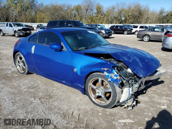 2005 Nissan 350Z Touring with VIN JN1AZ34D35M606128, listed as a Copart auction lot 80768864 with 108,891 mi miles and Salvage Title. Bid and sale history available at DreamBid. Image 4.