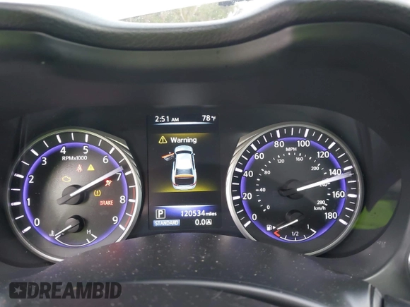 2015 Infiniti Q50 Premium z VIN JN1BV7AR5FM415612, wystawiony jako IAAI lot #41726943 z przebiegiem 120 534 mil mil oraz . Historia ofert i sprzedaży dostępna na DreamBid. Obrazek 7.