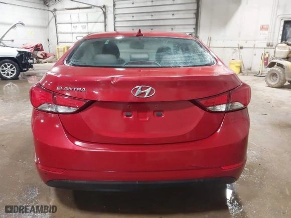 2016 Hyundai Elantra SE with VIN KMHDH4AE9GU573652, listed as a IAAI auction lot 41652780 with 124,897 mi miles. Bid and sale history available at carsss.com. Image 16.