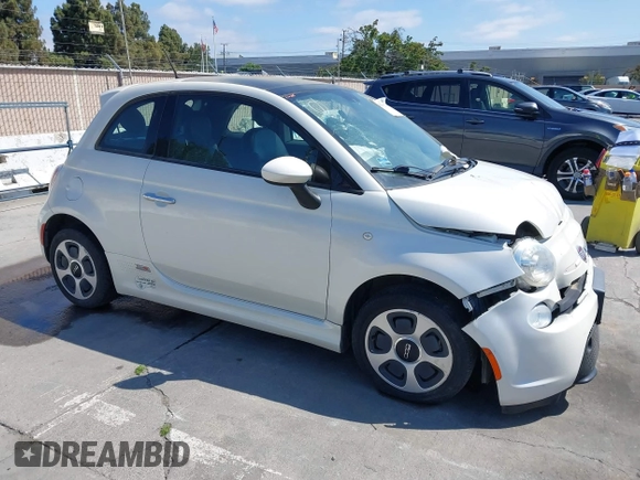 2014 FIAT 500e with VIN 3C3CFFGE5ET208454, listed as a IAAI auction lot 42510570 with Not provided miles and . Bid and sale history available at DreamBid. Image 1.