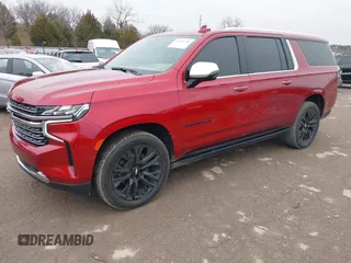 2021 Chevrolet Suburban Premier with VIN 1GNSKFKD7MR223814, listed as a IAAI auction lot 41491296 with 78,739 mi miles and . Bid and sale history available at DreamBid. Image 2.
