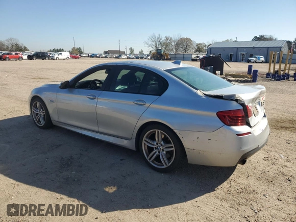 2014 BMW 5 Series 535i xDrive with VIN WBA5B3C50ED538414, listed as a Copart auction lot 44180645 with 158,560 mi miles and Salvage Title. Bid and sale history available at carsss.com. Image 2.