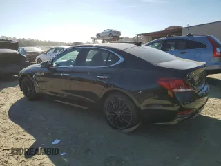 2019 Genesis G70 Advanced with VIN KMTG34LA7KU033172, listed as a Copart auction lot 79165014 with 53,978 mi miles and Salvage Title. Bid and sale history available at DreamBid. Image 2.