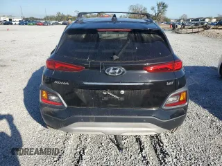 2020 Hyundai Kona Ultimate with VIN KM8K53A55LU493608, listed as a Copart auction lot 85907294 with 0 mi miles and Salvage Title. Bid and sale history available at carsss.com. Image 6.