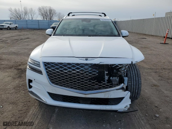 2022 Genesis GV80 with VIN KMUHCESC2NU078324, listed as a Copart auction lot 85782424 with 0 mi miles and Salvage Title. Bid and sale history available at carsss.com. Image 5.