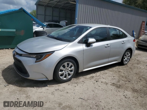2021 Toyota Corolla LE with VIN 5YFEPMAE5MP220300, listed as a Copart auction lot 51457185 with 48,706 mi miles and Clean Title. Bid and sale history available at carsss.com. Image 1.