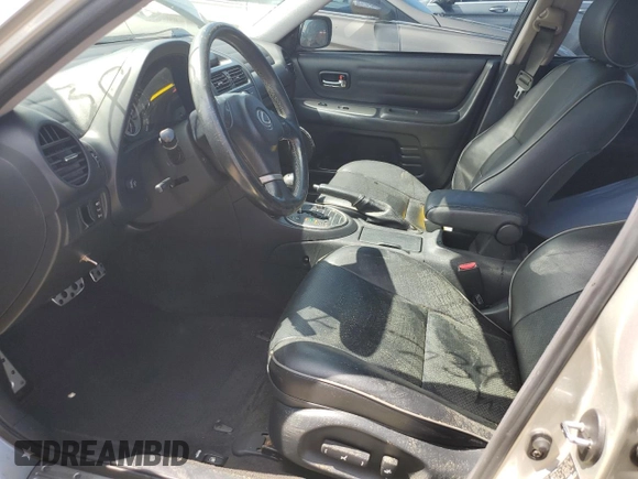 2005 Lexus IS 300 with VIN JTHBD192250100758, listed as a Copart auction lot 73828734 with Not Provided miles and Salvage Title. Bid and sale history available at DreamBid. Image 7.