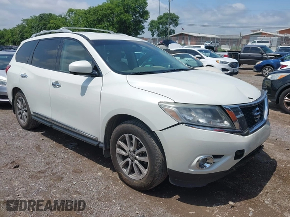 2015 Nissan Pathfinder S with VIN 5N1AR2MN2FC672785, listed as a IAAI auction lot 42535243 with 143,209 mi miles and . Bid and sale history available at DreamBid. Image 1.