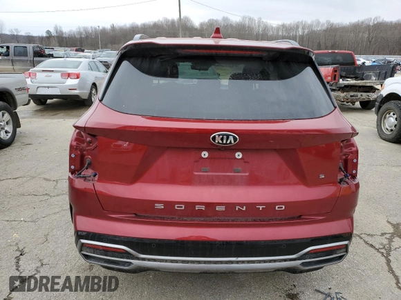 2021 Kia Sorento S with VIN 5XYRL4LC0MG009759, listed as a Copart auction lot 44805165 with 62,590 mi miles and Non Repairable. Bid and sale history available at carsss.com. Image 6.