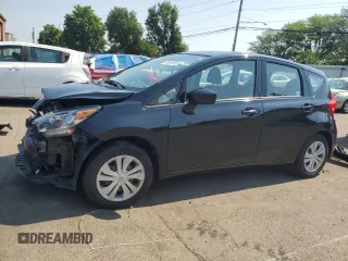 2017 Nissan Note S Plus with VIN 3N1CE2CP3HL374736, listed as a Copart auction lot 60440935 with 74,347 mi miles and Salvage title. Bid and sale history available at DreamBid. Image 1.