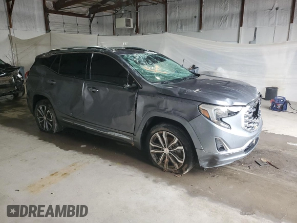 2020 GMC Terrain Denali with VIN 3GKALXEX6LL264488, listed as a Copart auction lot 57937825 with 49,319 mi miles and Salvage title. Bid and sale history available at DreamBid. Image 4.