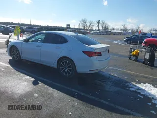 2015 Acura TLX V6 Tech with VIN 19UUB3F58FA002616, listed as a IAAI auction lot 41540955 with 91,956 mi miles. Bid and sale history available at carsss.com. Image 3.