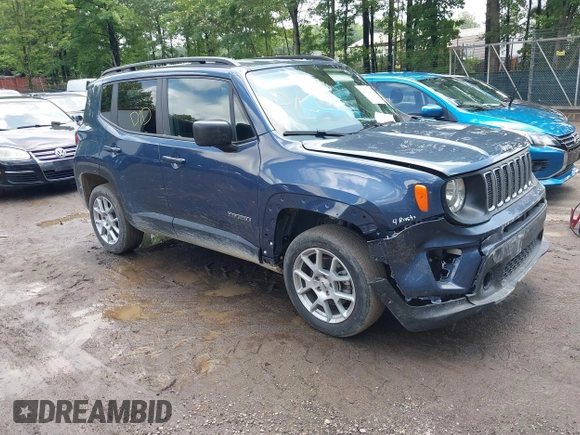 2022 Jeep Renegade Latitude with VIN ZACNJDB13NPN96980, listed as a IAAI auction lot 42526861 with 46,416 mi miles and . Bid and sale history available at DreamBid. Image 1.
