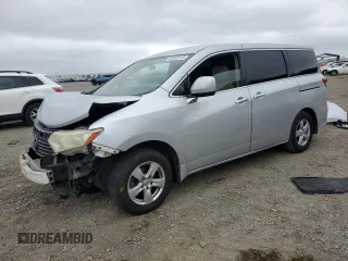 2013 Nissan Quest SV with VIN JN8AE2KP5D9060177, listed as a Copart auction lot 60249115 with 220,452 mi miles and Salvage title. Bid and sale history available at DreamBid. Image 1.