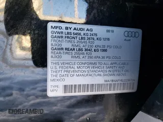 2018 Audi Q5 Premium Plus with VIN WA1BNAFY6J2238724, listed as a Copart auction lot 37409633 with 48,438 mi miles. Bid and sale history available at carsss.com. Image 12.
