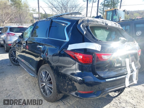 2017 Infiniti QX60 with VIN 5N1DL0MM7HC549108, listed as a IAAI auction lot 41863262 with 90,626 mi miles and . Bid and sale history available at DreamBid. Image 3.