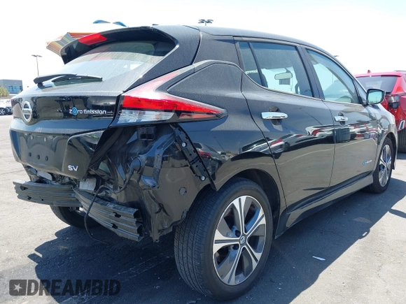 2019 Nissan LEAF SV with VIN 1N4AZ1CP7KC313224, listed as a IAAI auction lot 42289125 with 42,316 mi miles and . Bid and sale history available at DreamBid. Image 4.