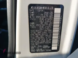 2015 Nissan Juke S with VIN JN8AF5MRXFT506245, listed as a IAAI auction lot 42225251 with 138,902 mi miles and . Bid and sale history available at DreamBid. Image 9.
