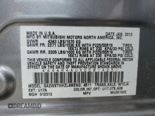 2013 Mitsubishi Outlander Sport SE with VIN 4A4AR4AUXDE014251, listed as a Copart auction lot 53883495 with 111,028 mi miles and Salvage Title. Bid and sale history available at carsss.com. Image 13.