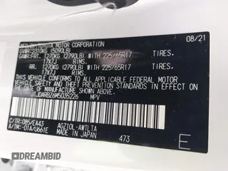 2021 Lexus NX 300 z VIN JTJDARBZ6M5035226, wystawiony jako IAAI lot #42243101 z przebiegiem 18 229 mil mil oraz . Historia ofert i sprzedaży dostępna na DreamBid. Obrazek 9.