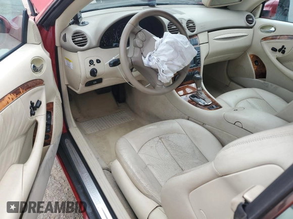 2005 Mercedes-Benz CLK 5.0L with VIN WDBTK75G05T036300, listed as a Copart auction lot 50647345 with 88,041 mi miles and Salvage Title. Bid and sale history available at carsss.com. Image 8.