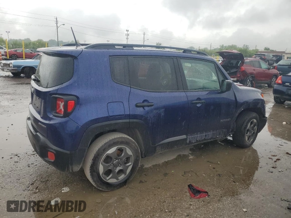 2017 Jeep Renegade Sport с VIN ZACCJBAB8HPE68361, выставлен на аукционе Copart как лот 58247275 с пробегом 88 759 миль миль и Списание • Salvage title. История ставок и продаж доступна на DreamBid. Изображение 3.