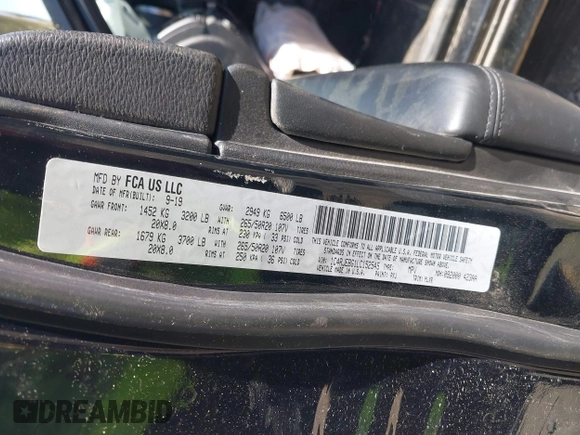 2020 Jeep Grand Cherokee Limited X z VIN 1C4RJEBG1LC152545, wystawiony jako IAAI lot #41869716 z przebiegiem 92 040 mil mil oraz . Historia ofert i sprzedaży dostępna na DreamBid. Obrazek 9.