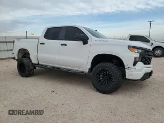2024 Chevrolet Silverado 1500 Custom with VIN 1GCPDBEK5RZ285375, listed as a Copart auction lot 50422105 with 27,002 mi miles and Salvage Title. Bid and sale history available at DreamBid. Image 4.