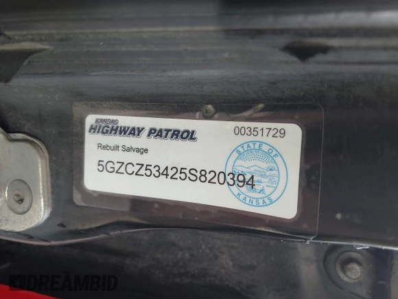 2005 Saturn VUE z VIN 5GZCZ53425S820394, wystawiony jako IAAI lot #40815114 z przebiegiem 141 019 mil mil oraz . Historia ofert i sprzedaży dostępna na DreamBid. Obrazek 9.