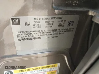 2012 Buick LaCrosse Premium 1 with VIN 1G4GD5E37CF208814, listed as a IAAI auction lot 42437117 with 91,607 mi miles and . Bid and sale history available at DreamBid. Image 9.
