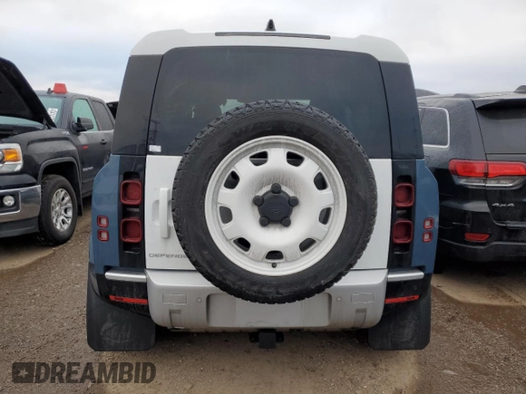 2024 Land Rover Defender S with VIN SALEJ7EU4R2330810, listed as a Copart auction lot 43918465 with 9,353 mi miles and Salvage title. Bid and sale history available at DreamBid. Image 6.
