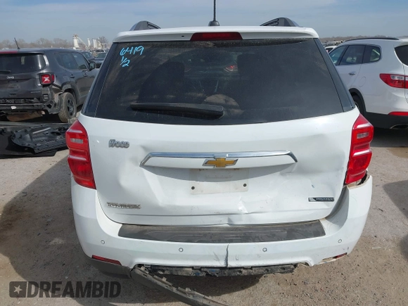 2017 Chevrolet Equinox Premier with VIN 2GNALDEK3H1566335, listed as a IAAI auction lot 41788506 with 120,961 mi miles. Bid and sale history available at carsss.com. Image 16.