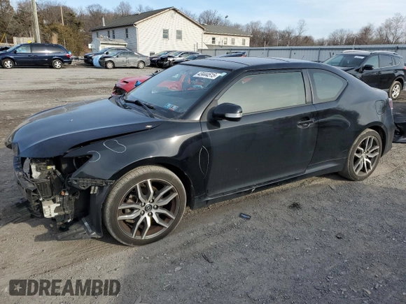 2016 Scion tC with VIN JTKJF5C79GJ018910, listed as a Copart auction lot 43444515 with 120,884 mi miles and Salvage Title. Bid and sale history available at carsss.com. Image 1.