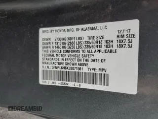 2018 Honda Odyssey Touring with VIN 5FNRL6H8XJB071561, listed as a Copart auction lot 51842215 with 63,828 mi miles and Salvage Title. Bid and sale history available at carsss.com. Image 14.
