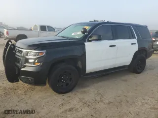 2017 Chevrolet Tahoe Commercial with VIN 1GNLCDEC5HR261962, listed as a Copart auction lot 46585775 with 86,172 mi miles and Salvage Title. Bid and sale history available at carsss.com. Image 1.