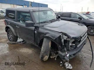 2023 Ford Bronco with VIN 1FMDE5AH6PLB56147, listed as a Copart auction lot 85275394 with 24,594 mi miles and Salvage title. Bid and sale history available at DreamBid. Image 4.