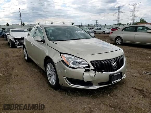 2015 Buick Regal with VIN 2G4GK5EXXF9127005, listed as a Copart auction lot 58827695 with 59,636 mi miles and Salvage title. Bid and sale history available at DreamBid. Image 13.