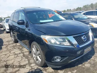 2015 Nissan Pathfinder Platinum with VIN 5N1AR2MN6FC683000, listed as a IAAI auction lot 41784743 with 135,503 mi miles and . Bid and sale history available at DreamBid. Image 1.