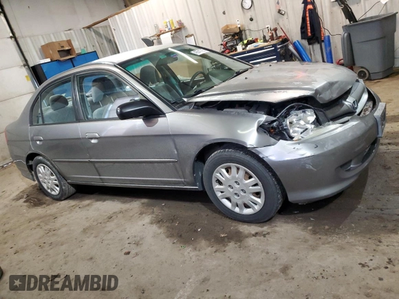 2004 Honda Civic LX with VIN 2HGES16594H615805, listed as a Copart auction lot 49741785 with 194,216 mi miles and Salvage Title. Bid and sale history available at carsss.com. Image 4.