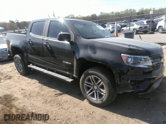 2020 Chevrolet Colorado 2WD Work Truck with VIN 1GCGSBEN7L1243070, listed as a IAAI auction lot 41890656 with 40,711 mi miles. Bid and sale history available at carsss.com. Image 1.