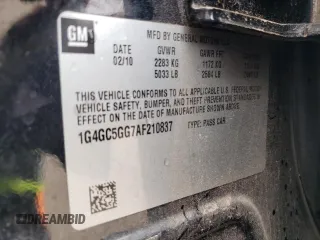 2010 Buick LaCrosse CXL with VIN 1G4GC5GG7AF210837, listed as a Copart auction lot 82328234 with 172,444 mi miles and Salvage title. Bid and sale history available at DreamBid. Image 12.