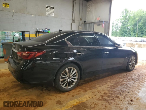2020 Infiniti Q50 Luxe z VIN JN1EV7AR9LM252570, wystawiony jako Copart lot #58611975 z przebiegiem 148 107 mil mil oraz Czysty tytuł • Clean title. Historia ofert i sprzedaży dostępna na DreamBid. Obrazek 3.
