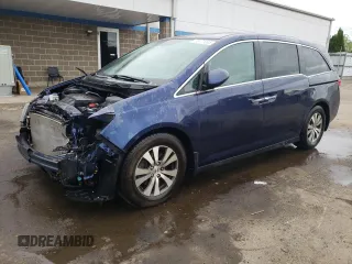 2015 Honda Odyssey EX-L z VIN 5FNRL5H63FB071496, wystawiony jako Copart lot #58171045 z przebiegiem 139 202 mil mil oraz Szkoda całkowita • Salvage title. Historia ofert i sprzedaży dostępna na DreamBid. Obrazek 1.