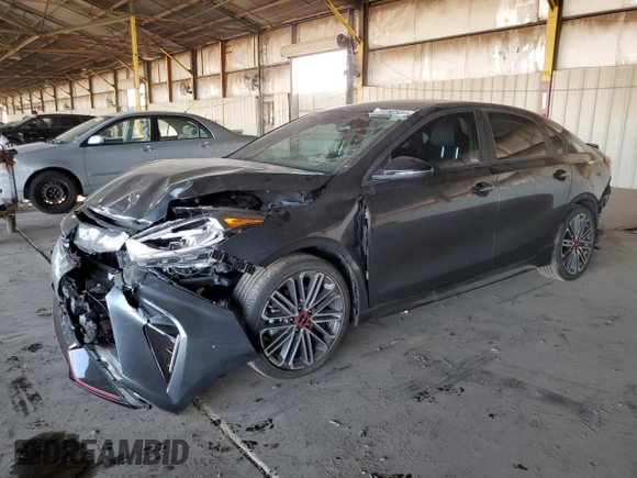 2022 Kia Forte GT with VIN 3KPF44AC8NE465235, listed as a Copart auction lot 77282544 with 16,155 mi miles and Salvage Title. Bid and sale history available at carsss.com. Image 1.