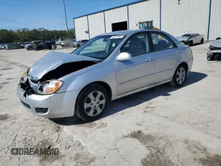 2007 Kia Spectra EX with VIN KNAFE121375445639, listed as a Copart auction lot 46886945 with 106,026 mi miles and Non Repairable. Bid and sale history available at carsss.com. Image 1.