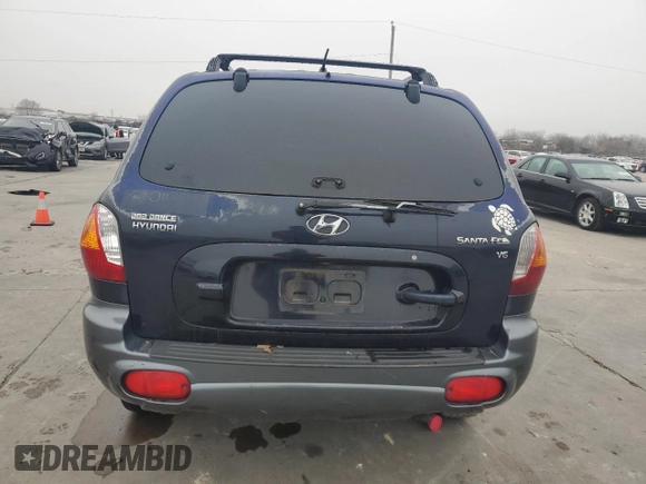 2004 Hyundai Santa Fe GLS with VIN KM8SC13D84U783292, listed as a Copart auction lot 44213045 with 0 mi miles and Salvage Title. Bid and sale history available at carsss.com. Image 6.