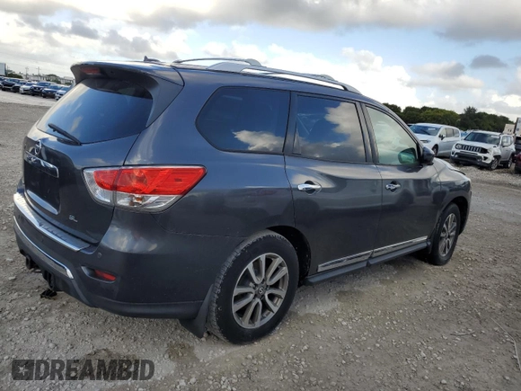 2014 Nissan Pathfinder SL with VIN 5N1AR2MNXEC665078, listed as a Copart auction lot 77375534 with 142,691 mi miles and Clean Title. Bid and sale history available at DreamBid. Image 3.